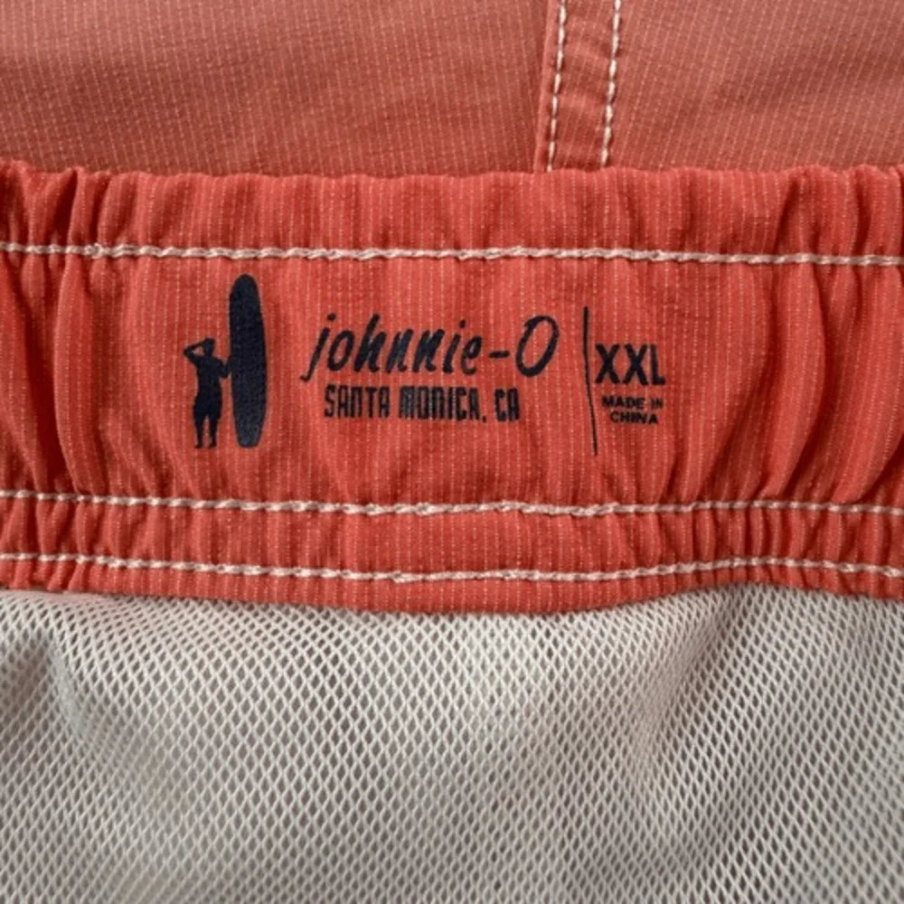 Johnnie-O Mens Solito Ombre Swim Trunks Malibu‎ Red Blue XXL JMSS3210